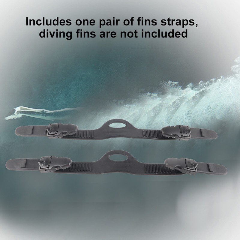 1Pair Diving Adjustable Scuba Diving Fins Straps Accessory (L)