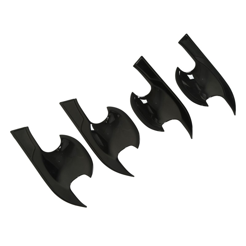 4PCs Car Exterior Door Handle Bowl Protector Glossy Black Cup