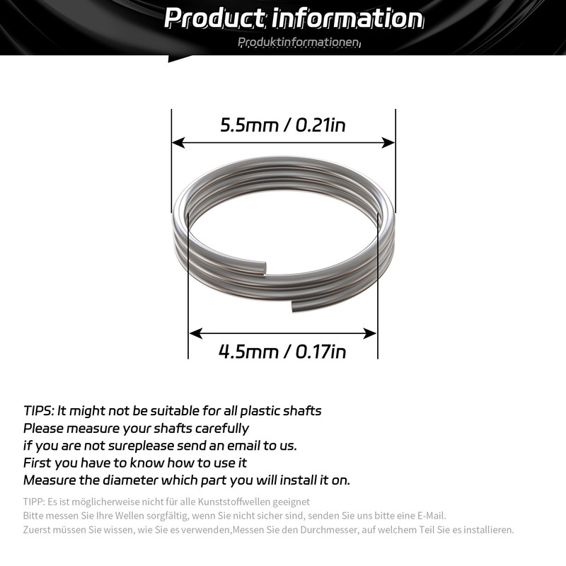 CyeeLife Pack of 200 Premium O Rings Made of Metal,