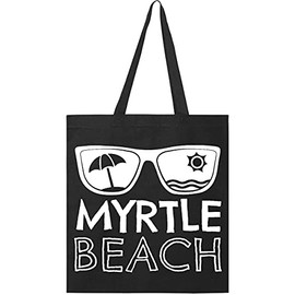 inktastic Myrtle Beach Sunglasses with Umbrella and Sun Tote Bag Black 3feba