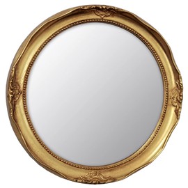 Funerom Vintage 12.2 inch Decorative Wall Mirror Hanging Mirror Round Gold