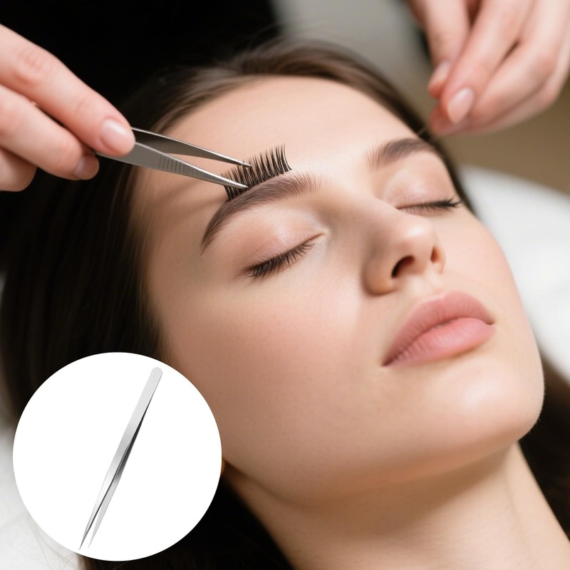 2PCSPrecision Tweezers, Stainless Steel Pointed Tweezers for Craft, Electronics, Soldering,