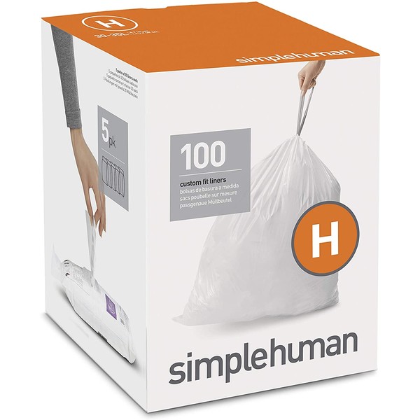 simplehuman Liners, 100, White, Count