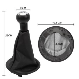Konuooer 5 Speed Gear Knob with Gear Stick Cuff Compatible with Car Citroen Berlingo III from 2008 Gear Lever Head Car Accessories Compatible Peugeot Partner from 2008 7591.T1 2403.CN