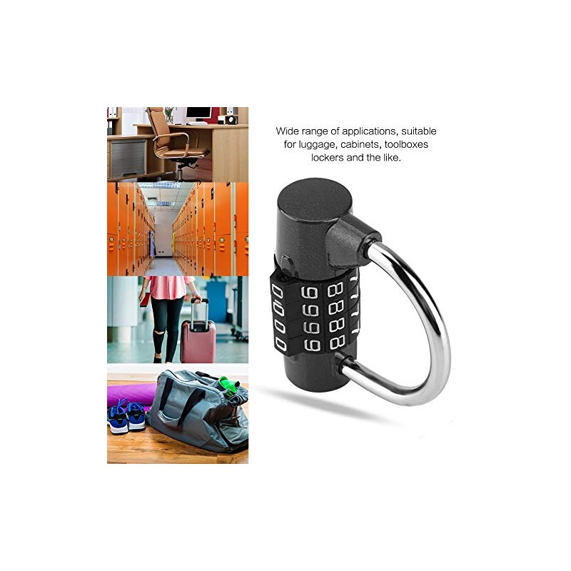 Sonew Gym Locker Padlocks, 4 Dial Digit Code Combination Padlock,
