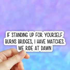 If Standing Up For Yourself Burns Bridges, I Have....Sticke