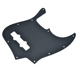 Dopro 10 Hole Matte Aluminum Jazz J Bass Pickguard Metal Anodized J Bass Pick Guard Scratch Plate for USA/Mexico Jazz J Bass Matte Black