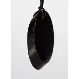 RUMINERAL Shungite Pendant Healing Stone for Chakra and Energy Balancing (Oval)