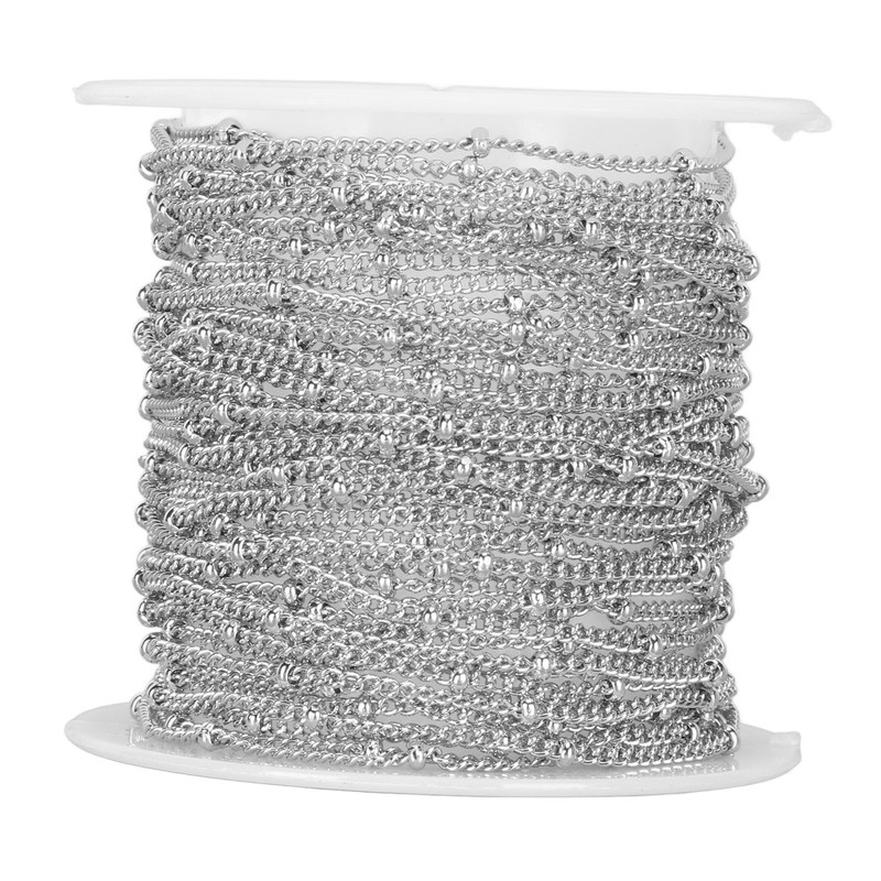 19.6 Feet Bead Chain Stainless Steel Jewelry Making DIY Link