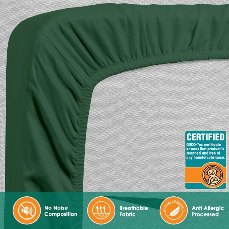 Fitted Sheet Bedding Soft Brushed Fabric, 25cm Side Stretch Deep