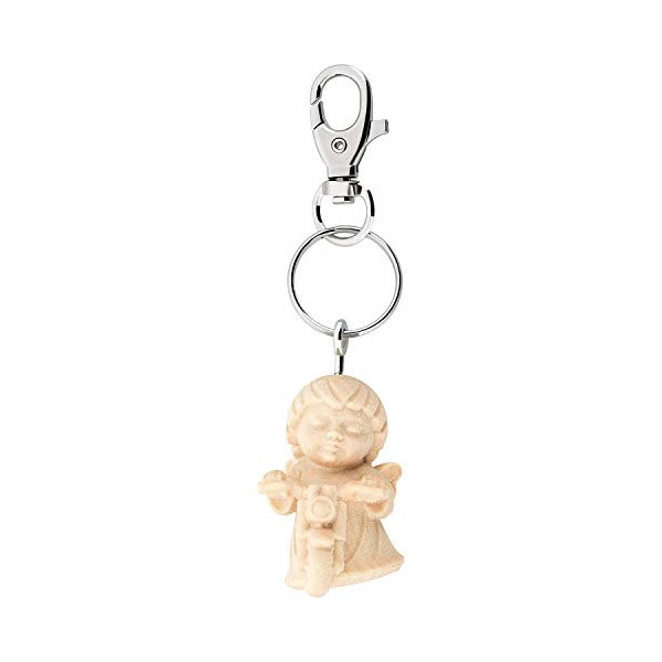 MaMeMi Carved Guardian Angel Key Ring with Heart Made of