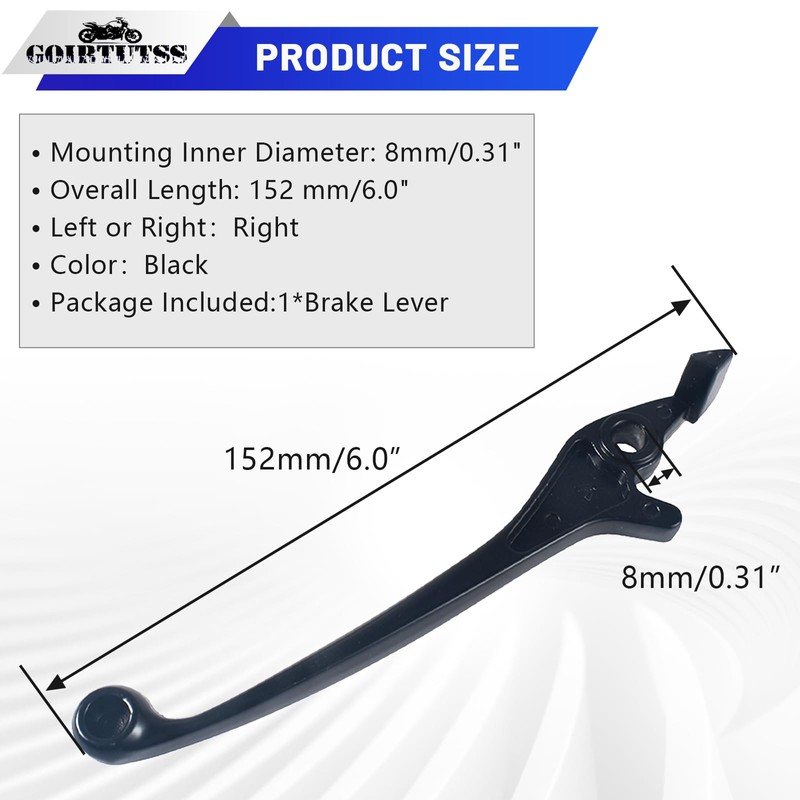 GOIRTUTSS Right Hydraulic Disc Brake Lever Replacement for Dirt Pit