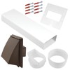 Spares2go External Wall Vent Cowl Kit for Indesit Vented Tumble