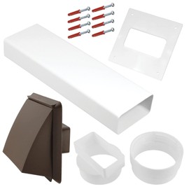 Spares2go External Wall Vent Cowl Kit for Indesit Vented Tumble Dryers (Brown)