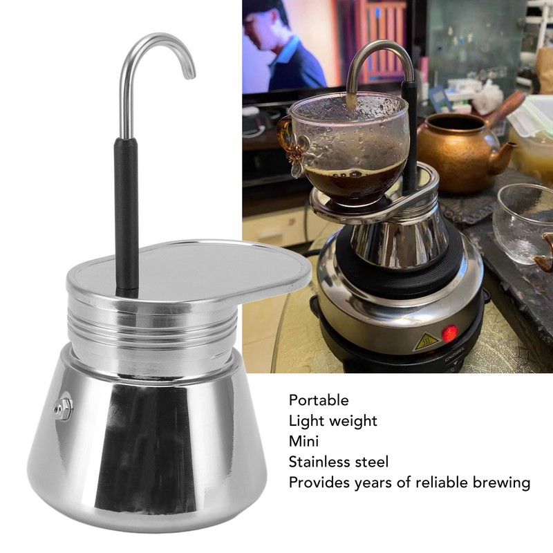 Moka Pot Stainless Steel Italian Type DIY Large Capacity Light