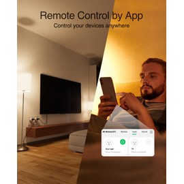 GHome Smart 5G 15A Smart Plug Work with Alexa and Google Home WiFi Smart Plugs, Smart Home WiFi Outlet with Remote Control & Timer, 5GHz and 2.4GHz Wi-Fi Compatible, ETL FCC Listed, White, 2 Pack