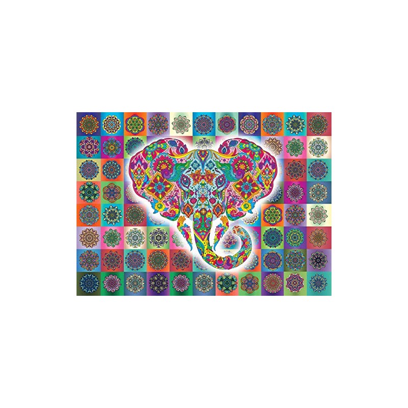 Elephant Mandala Jigsaw Puzzle -1000 piece Jigsaw puzzle by Mystic