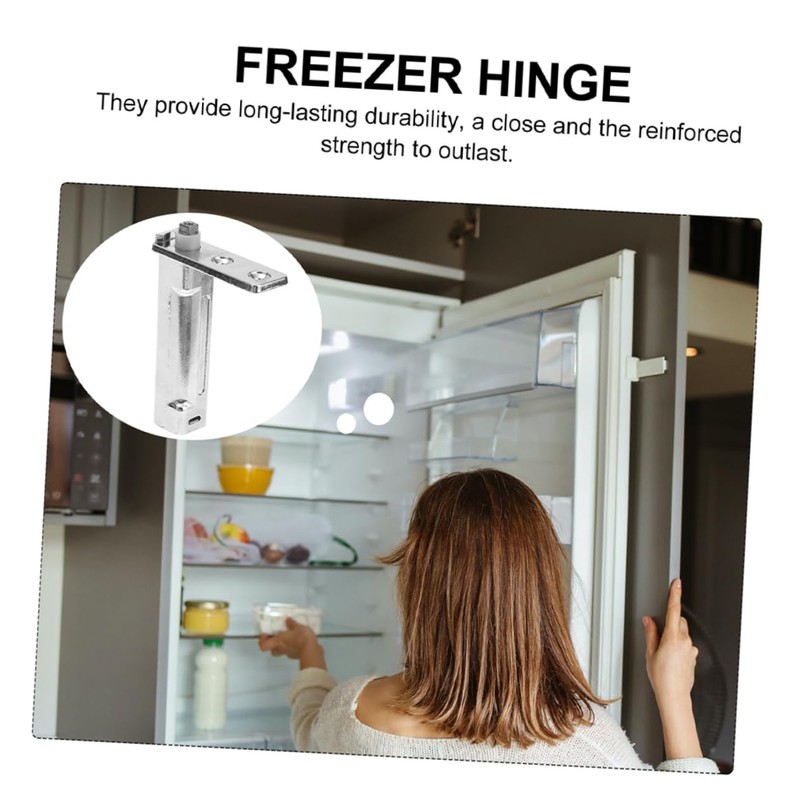 Operitacx 2pcs Zinc Alloy Freezer Door Hinges Replacement Kit for