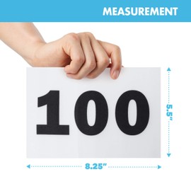 (001-050) - Race Numbers Running Bibs for 5k Marathon Sports Games Competition - 5.5" X 8.25"