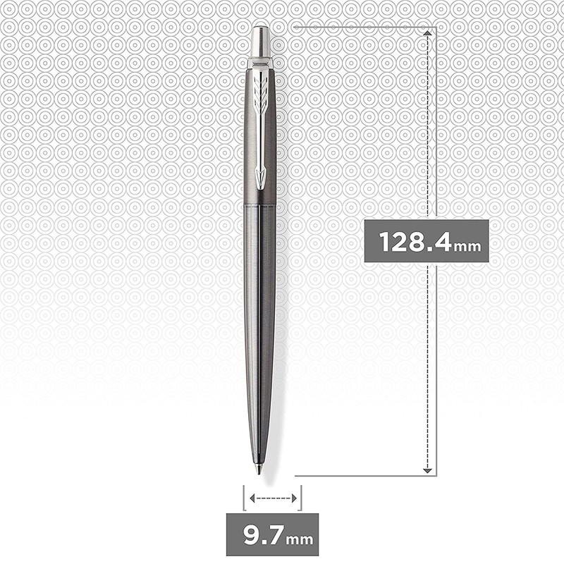 PARKER Jotter Gel Pen, Premium Oxford Grey Pinstripe, Medium Nib