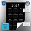 Annual Year-at-A-Glance Calendar Sticker Decal | Removable and Repositionable (Black