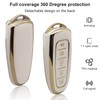 2Pcs Key Fob Cover with Metal Keychain, Soft TPU Protection