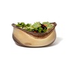 Lipper International Acacia Rustic Tulip Serving Bowl with BARK Edge
