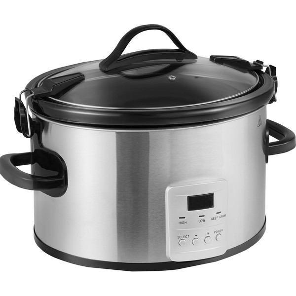 Happybuy Slow Cooker, 8QT, 320W, 3-Level Heat Settings, 20 Hours
