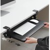 Clamp-on Rotating Computer Keyboard and Mouse Tray, Slide Out with