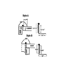 Hinge Outlet Multi-Purpose Reversing Offset Door Hinge, Loose Pin, Brilliant Nickel, 2 Pack