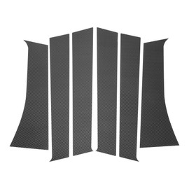 VekAuto 6 Pcs Door Pillar Window Trim for Mitsubishi Xpander 2017-2025 Carbon Fiber Pattern Black Outer Anti Scratch Sticker Pillar Posts Cover