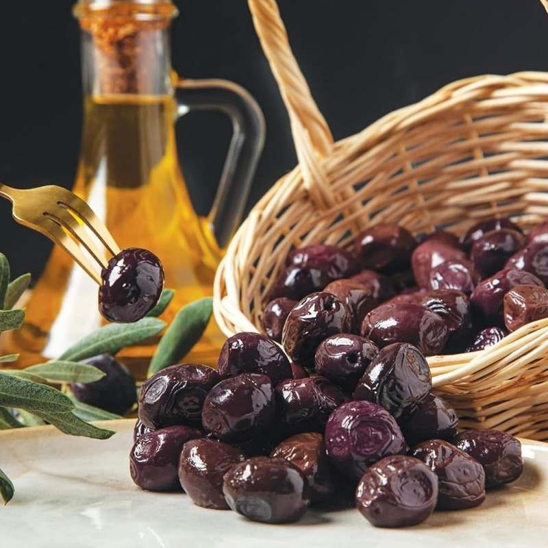 Marmarabirlik Black Olives, Turkish Pickled Olives, Hand-Picked, Healthy Snacks, Mediterranean