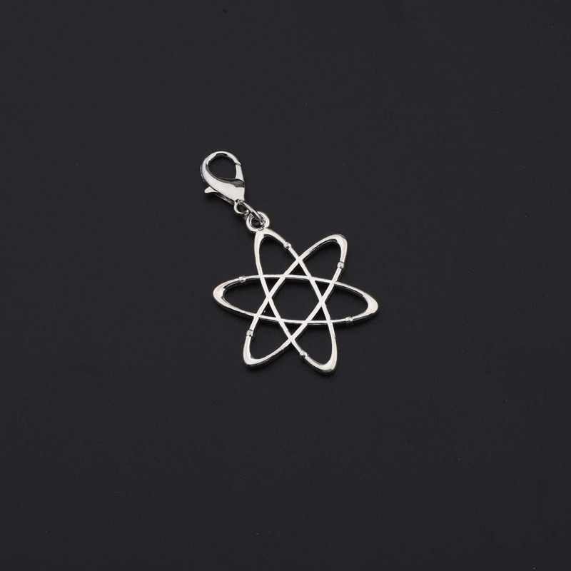 CHOORO Atom Pendant Zipper Pull Atheist Symbol Jewelry Scientific Jewelry
