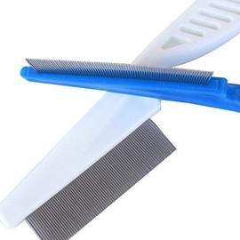 Blue Pet Dog Hair Flea Comb,Flea Brush,Stainless Grooming Brush Clean Tool Flea Removal Hair Repair Antistatic Multifunctional Long Hair Short Hair Safety Dog Flea Combs Pet Supplies