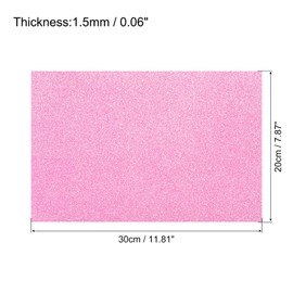 Rebower 2Pcs Foam Sheets Crafts Glitter Foam Arts Paper 12 x 8 x 1/16 Inch [for Crafts Project, Scrapbooking, DIY, Party Handicraft, Costumes]-30cm x 20cm x 1.5mm / Pink Red