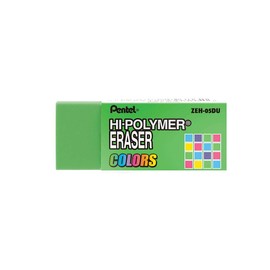 Pentel Hi-Polymer Block Eraser Colors Small, Assorted Colors, 6-Pk (ZEH05CRBP6M)