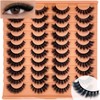 SISIYDY Fluffy Lashes Mink 3D Cat Eye Dramatic Thick Volume