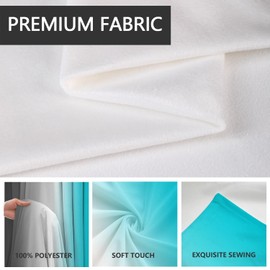 AAtter Turquoise Window Curtains for Kitchen Teal and Grey Aqua White Black Gray Ombre Small Short Home Living Room Bedroom Bathroom Drapes Treatment Tiers Fabric 1 Pair, 27.5" W x 39" L, Gradient