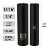 EMENTOL 2PCS 1/2 Inch Drive Extra Long Deep Impact Socket