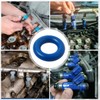 [Upgraded] 50pcs Blue Fuel Injector O-Rings 7.52mm x 3.53 mm,