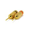 Monoprice 1 Pair of Gold Plated Speaker Pin Plugs, Closed