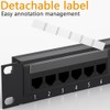 Tedgetal Cat6 Patch Panel 24 Port 1U, Keystone Patch Panel