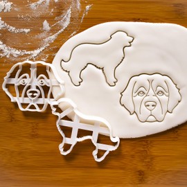 Set of 2 Leonberger Cookie Cutters (Design: Face and Silhouette), 2 Pieces - Bakerlogy