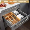 Upassion Bamboo Kitchen Drawer Organizer, 7 Inch Silverware Utensil Holder