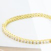OUANGANC 14K Gold Plated Classic Tennis Bracelet for Women -