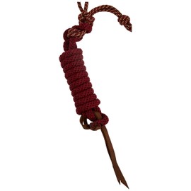 Weaver Leather Diamond Braid Rope Halter and Lead Sangria/Gold, Average Horse