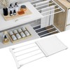 Tension Shelf Adjustable Closet Divider 24cm Width Storage Rack for