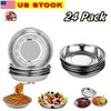 Tsyware 24x Unbreakable Stainless Steel Round Plates 7" Dinner Plate