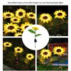 2Pcs Solar Powered LED Lamp Artificial Flower Light Garden Courtyard