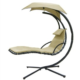 Sqodok Outdoor Hanging Lounge Chair Cushion Cover and Umbrella Fabric Replacement, Waterproof Oxford Fabric Cushion Slipcovers for Patio Curved Chaise Lounge Swinging Hammock Chair Pads(Cover ONLY)